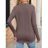 image:imageANRABESS Womens Long Sleeve Shirts V Neck Business Casual Work Tunic Tops Basic Tees 2026 Fall OutfitsBrown