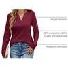 image:imageANRABESS Womens Long Sleeve Shirts V Neck Business Casual Work Tunic Tops Basic Tees 2026 Fall OutfitsBurgundy