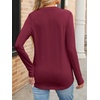 image:imageANRABESS Womens Long Sleeve Shirts V Neck Business Casual Work Tunic Tops Basic Tees 2026 Fall OutfitsBurgundy