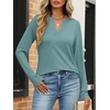 image:imageANRABESS Womens Long Sleeve Shirts V Neck Business Casual Work Tunic Tops Basic Tees 2026 Fall OutfitsCadet Blue