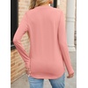 image:imageANRABESS Womens Long Sleeve Shirts V Neck Business Casual Work Tunic Tops Basic Tees 2026 Fall OutfitsCoral Pink
