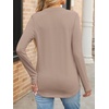 image:imageANRABESS Womens Long Sleeve Shirts V Neck Business Casual Work Tunic Tops Basic Tees 2026 Fall OutfitsKhaki  Light Brown