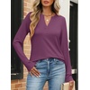 image:imageANRABESS Womens Long Sleeve Shirts V Neck Business Casual Work Tunic Tops Basic Tees 2026 Fall OutfitsMauve