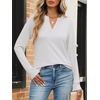 image:imageANRABESS Womens Long Sleeve Shirts V Neck Business Casual Work Tunic Tops Basic Tees 2026 Fall OutfitsWhite