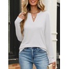 image:imageANRABESS Womens Long Sleeve Shirts V Neck Business Casual Work Tunic Tops Basic Tees 2026 Fall OutfitsWhite