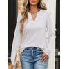 image:imageANRABESS Womens Long Sleeve Shirts V Neck Business Casual Work Tunic Tops Basic Tees 2026 Fall OutfitsWhite