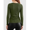 image:imageANRABESS Womens Long Sleeve V Neck Shirts Slim Fit Tops Basic TeeGreen