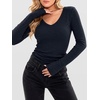 image:imageANRABESS Womens Long Sleeve V Neck Shirts Slim Fit Tops Basic TeeNavy Blue