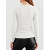 image:imageANRABESS Womens Long Sleeve V Neck Shirts Slim Fit Tops Basic TeeWhite
