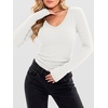 image:imageANRABESS Womens Long Sleeve V Neck Shirts Slim Fit Tops Basic TeeWhite