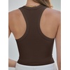image:imageANRABESS Womens Square Neck Racerback Ribbed Slim Fit Summer Tank TopsCoffee