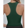 image:imageANRABESS Womens Square Neck Racerback Ribbed Slim Fit Summer Tank TopsDeep Green