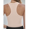 image:imageANRABESS Womens Square Neck Racerback Ribbed Slim Fit Summer Tank TopsLight Pink