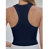 image:imageANRABESS Womens Square Neck Racerback Ribbed Slim Fit Summer Tank TopsNavy Blue