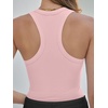 image:imageANRABESS Womens Square Neck Racerback Ribbed Slim Fit Summer Tank TopsPink