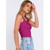 image:imageANRABESS Womens Square Neck Racerback Ribbed Slim Fit Summer Tank TopsPurple Red