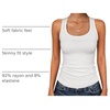 image:imageANRABESS Womens Square Neck Racerback Ribbed Slim Fit Summer Tank TopsWhite