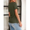 image:imageANRABESS Womens Summer Tops Short Sleeve Tshirts Dressy Casual BlouseArmy Green