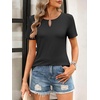 image:imageANRABESS Womens Summer Tops Short Sleeve Tshirts Dressy Casual BlouseBlack