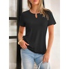 image:imageANRABESS Womens Summer Tops Short Sleeve Tshirts Dressy Casual BlouseBlack