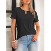 image:imageANRABESS Womens Summer Tops Short Sleeve Tshirts Dressy Casual BlouseBlack