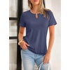 image:imageANRABESS Womens Summer Tops Short Sleeve Tshirts Dressy Casual BlouseBlue Gray