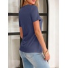 image:imageANRABESS Womens Summer Tops Short Sleeve Tshirts Dressy Casual BlouseBlue Gray