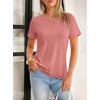 image:imageANRABESS Womens Summer Tops Short Sleeve Tshirts Dressy Casual BlouseCoral