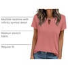 image:imageANRABESS Womens Summer Tops Short Sleeve Tshirts Dressy Casual BlouseCoral
