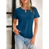 image:imageANRABESS Womens Summer Tops Short Sleeve Tshirts Dressy Casual BlouseDeep Blue