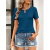 image:imageANRABESS Womens Summer Tops Short Sleeve Tshirts Dressy Casual BlouseDeep Blue