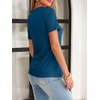 image:imageANRABESS Womens Summer Tops Short Sleeve Tshirts Dressy Casual BlouseDeep Blue