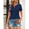 image:imageANRABESS Womens Summer Tops Short Sleeve Tshirts Dressy Casual BlouseDeep Royal Blue