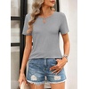 image:imageANRABESS Womens Summer Tops Short Sleeve Tshirts Dressy Casual BlouseGrey