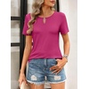 image:imageANRABESS Womens Summer Tops Short Sleeve Tshirts Dressy Casual BlouseHot Pink