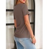 image:imageANRABESS Womens Summer Tops Short Sleeve Tshirts Dressy Casual BlouseLight Brown