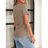 image:imageANRABESS Womens Summer Tops Short Sleeve Tshirts Dressy Casual BlouseLight Khaki