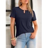 image:imageANRABESS Womens Summer Tops Short Sleeve Tshirts Dressy Casual BlouseNavy Blue
