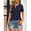 image:imageANRABESS Womens Summer Tops Short Sleeve Tshirts Dressy Casual BlouseNavy Blue