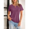 image:imageANRABESS Womens Summer Tops Short Sleeve Tshirts Dressy Casual BlousePurple Red