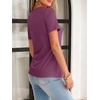 image:imageANRABESS Womens Summer Tops Short Sleeve Tshirts Dressy Casual BlousePurple Red