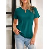 image:imageANRABESS Womens Summer Tops Short Sleeve Tshirts Dressy Casual BlouseTeal