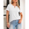 image:imageANRABESS Womens Summer Tops Short Sleeve Tshirts Dressy Casual BlouseWhite