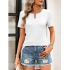 image:imageANRABESS Womens Summer Tops Short Sleeve Tshirts Dressy Casual BlouseWhite