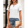 image:imageANRABESS Womens Summer Tops Short Sleeve Tshirts Dressy Casual BlouseWhite