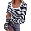Navy White Striped