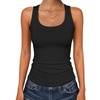 image:imageANRABESS Womens Square Neck Racerback Ribbed Slim Fit Summer Tank TopsBlack
