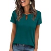 image:imageANRABESS Womens Summer Tops Short Sleeve Tshirts Dressy Casual BlouseTeal
