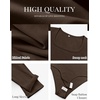 image:imageANRABESS Bodysuits for Women Long Sleeve Thermal Shirts Fleece TopsBrown