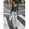 image:imageANRABESS Bodysuits for Women Long Sleeve Thermal Shirts Fleece TopsDeep Green